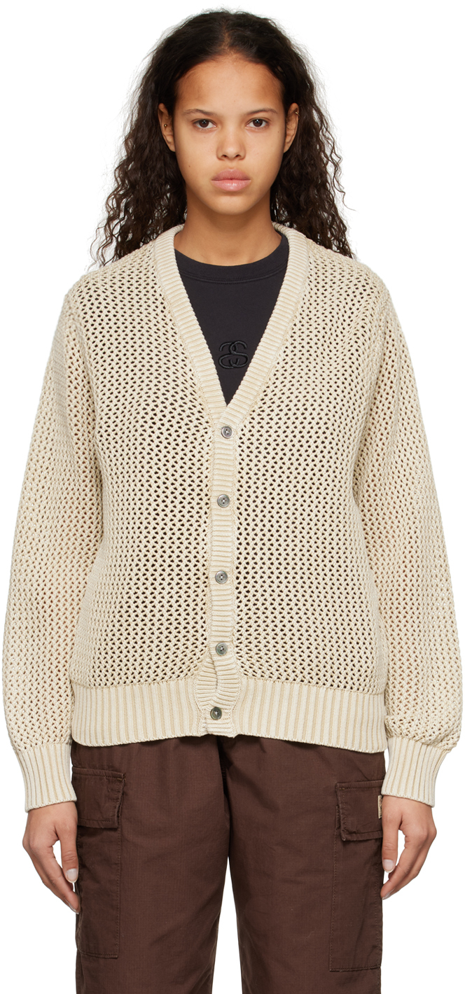 Très Bien - Stüssy Loose Gauge Cardigan Natural Beige