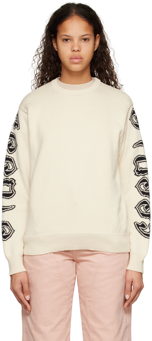 Stüssy Off-White Intarsia Sweater