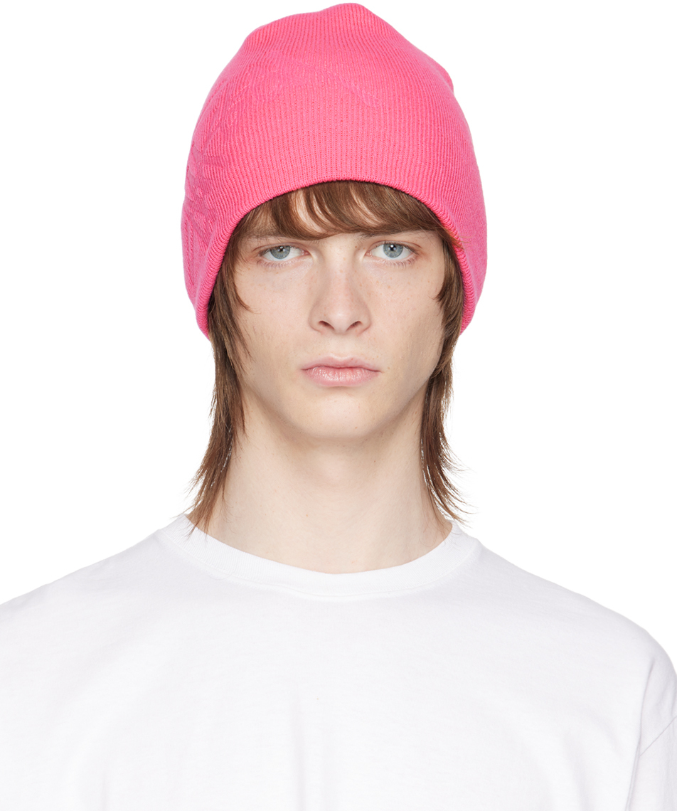 stussy pink beanie