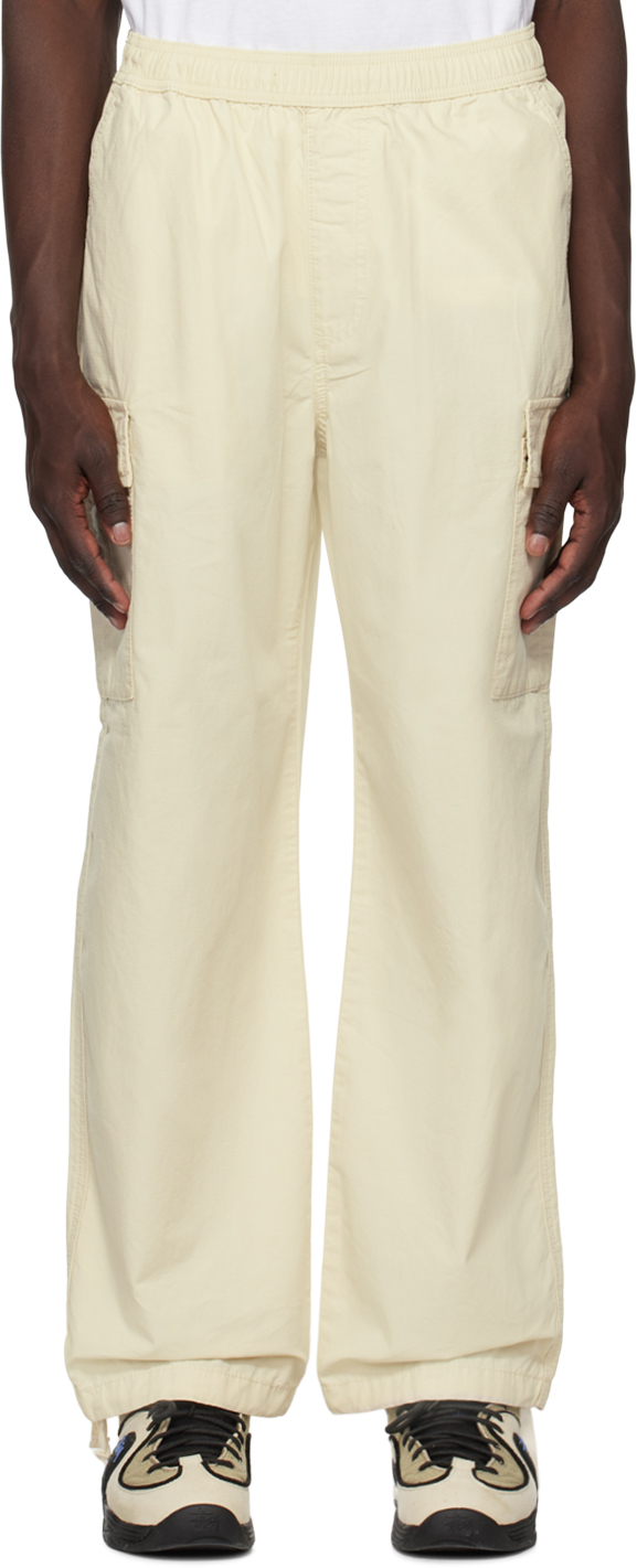 Stussy Offwhite Beach Cargo Pants In Cream ModeSens