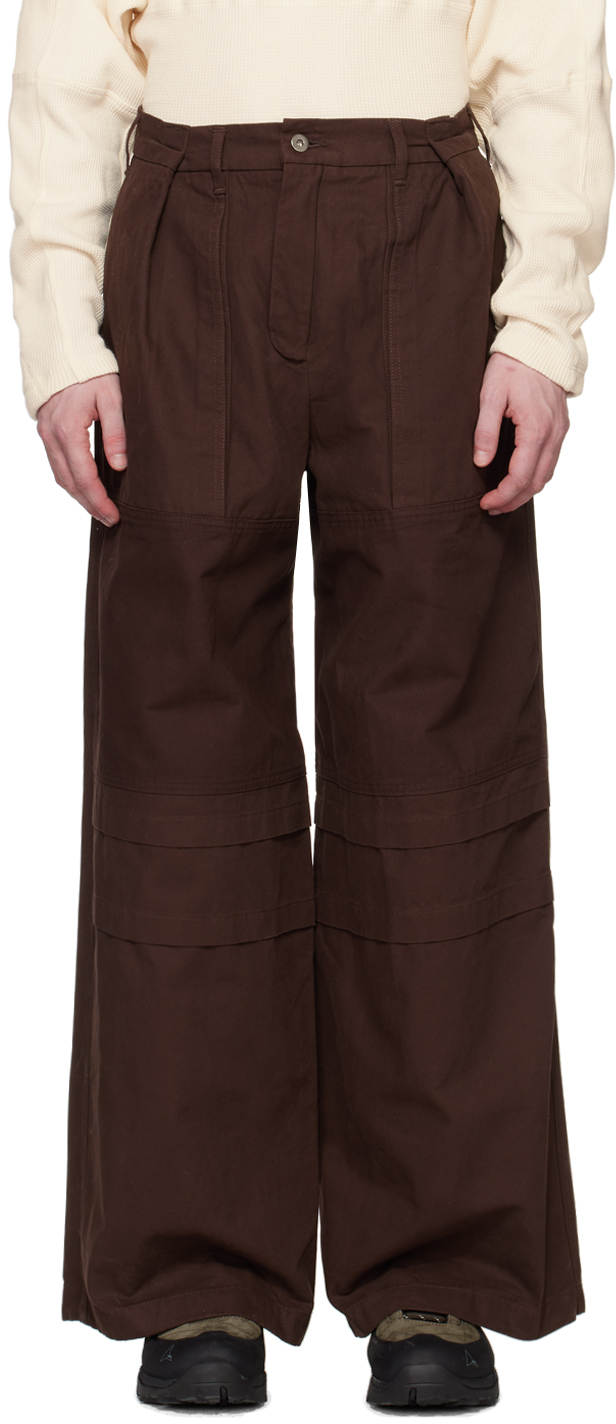 BRYAN JIMENÈZ Brown Uniform Trousers