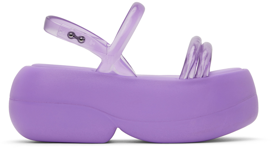 Shop Melissa Purple  Airbubble Platform Sandals In Af621 Purple