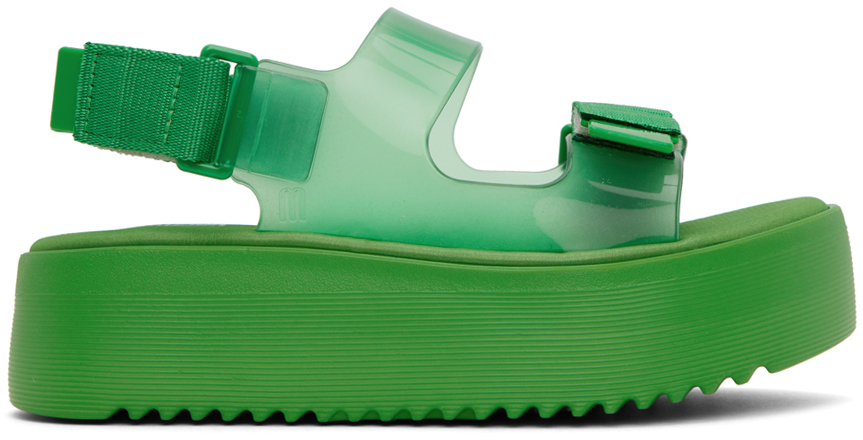 Melissa: Green Brave Papete Platform Sandals | SSENSE Canada