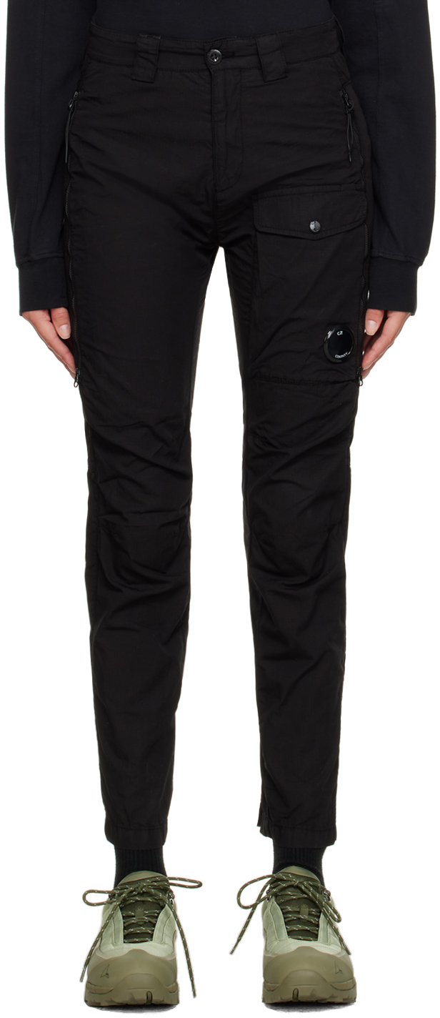 C.p. Company Black Five-pocket Trousers In 999 Black