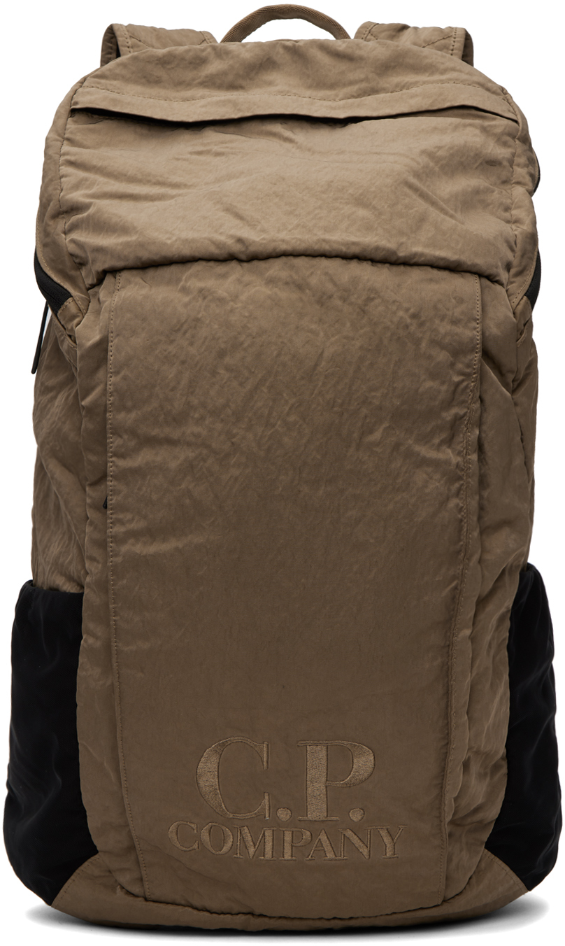 C.P. Company: Taupe Nylon B Backpack | SSENSE Canada