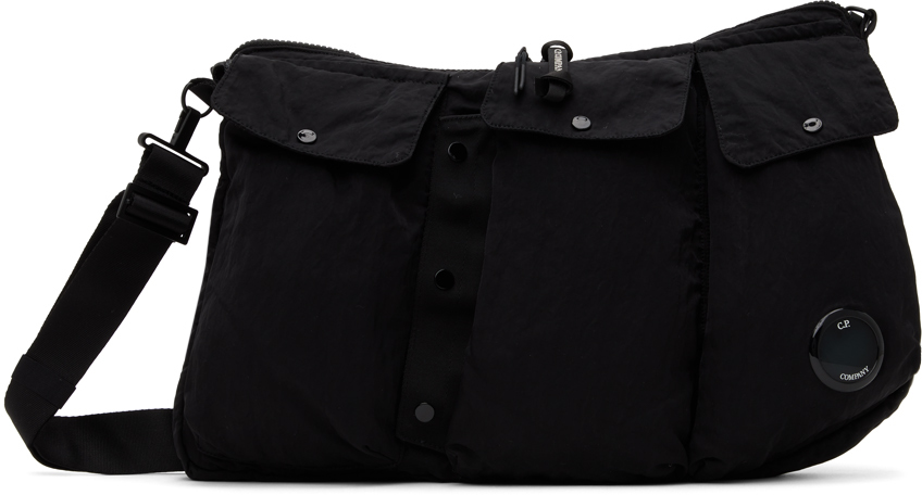C.p. Company Black Utility Messenger Bag In 999 Black