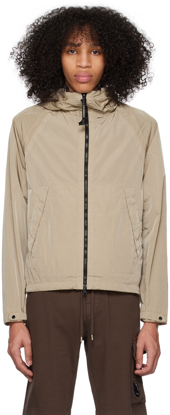 Tan Chrome-R Jacket by C.P. Company on Sale