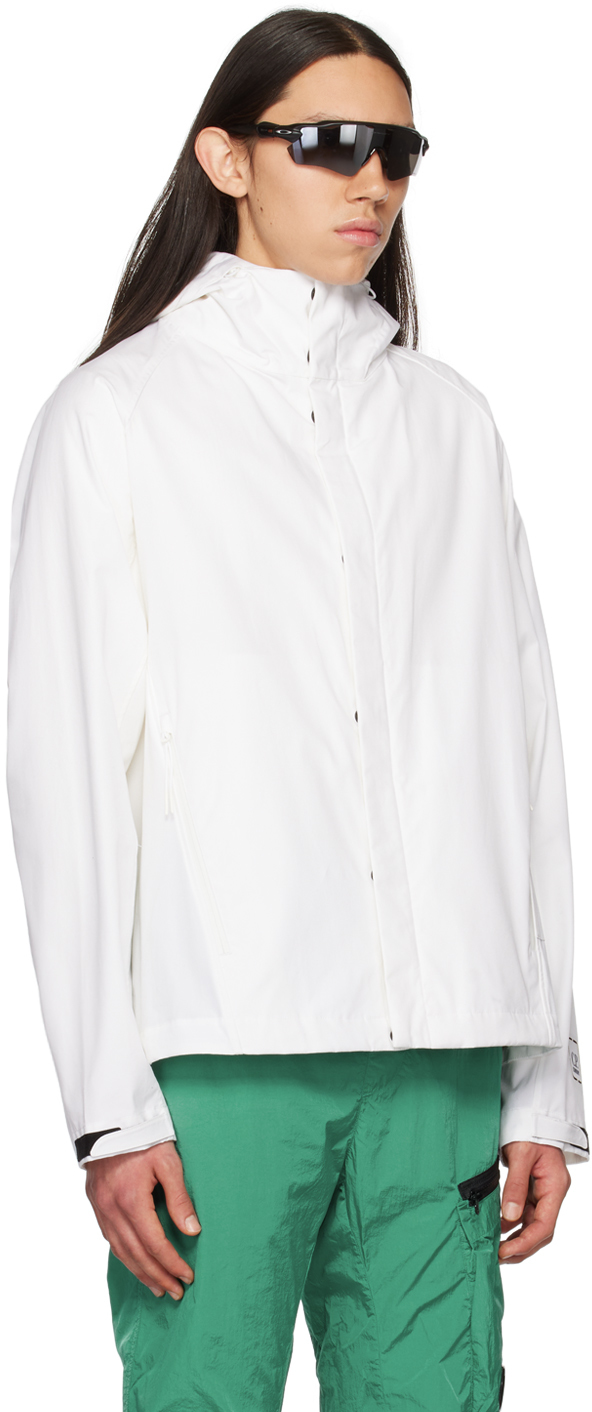 C.p. Company White Metropolis Series Hyst Jacket In 101 White