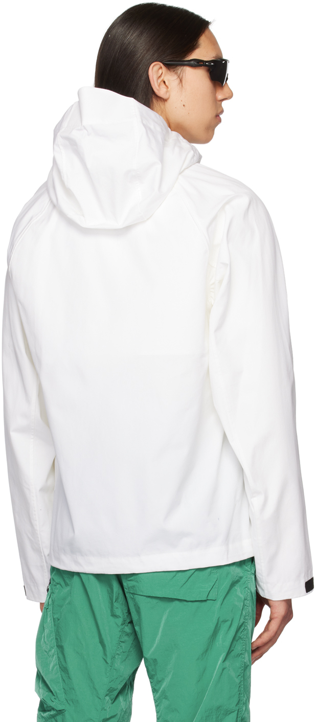 C.p. Company White Metropolis Series Hyst Jacket In 101 White