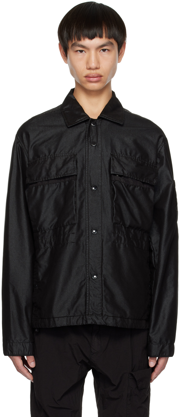 C.p. Company Black Garment-dyed Jacket In 999 Black