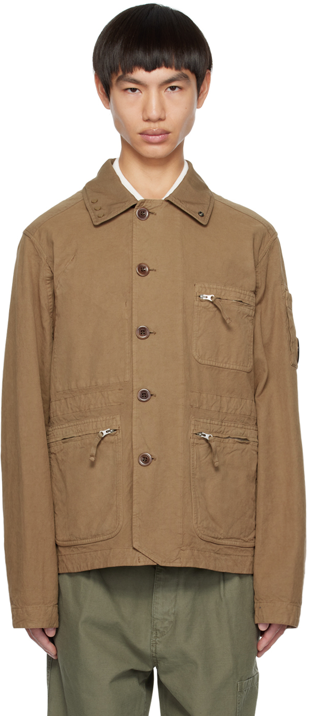 C.p. Company Tan Chore Jacket In 339 Lead Gray