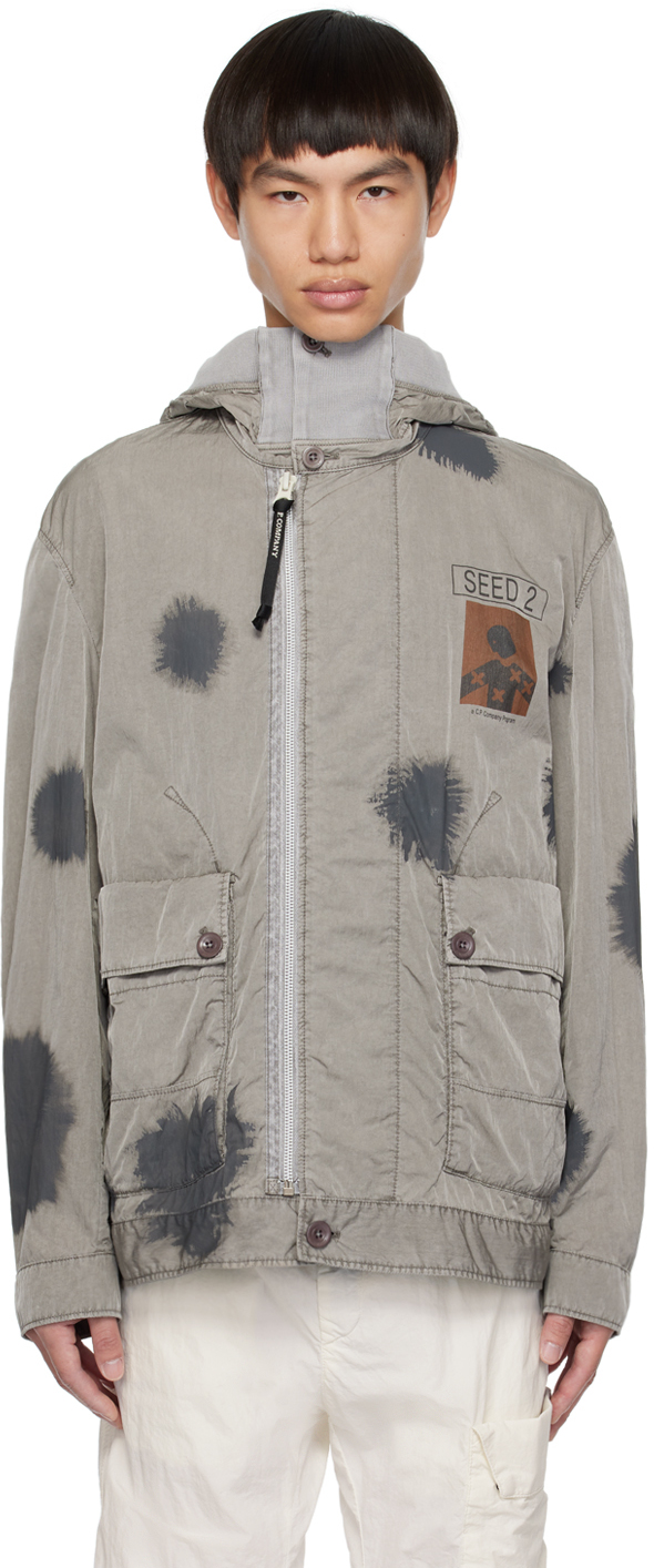 Cp company goggle hot sale jacket grey