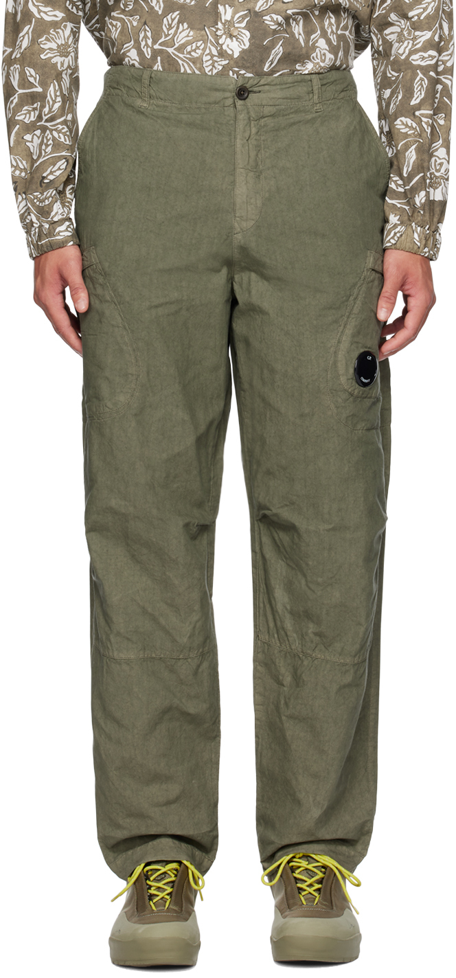 Khaki Ba-Tic Cargo Pants by C.P. Company on Sale