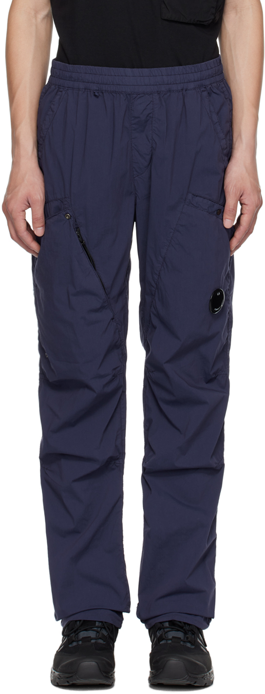 C.p. Company Navy Garment-dyed Cargo Pants In 868 Medieval Blue