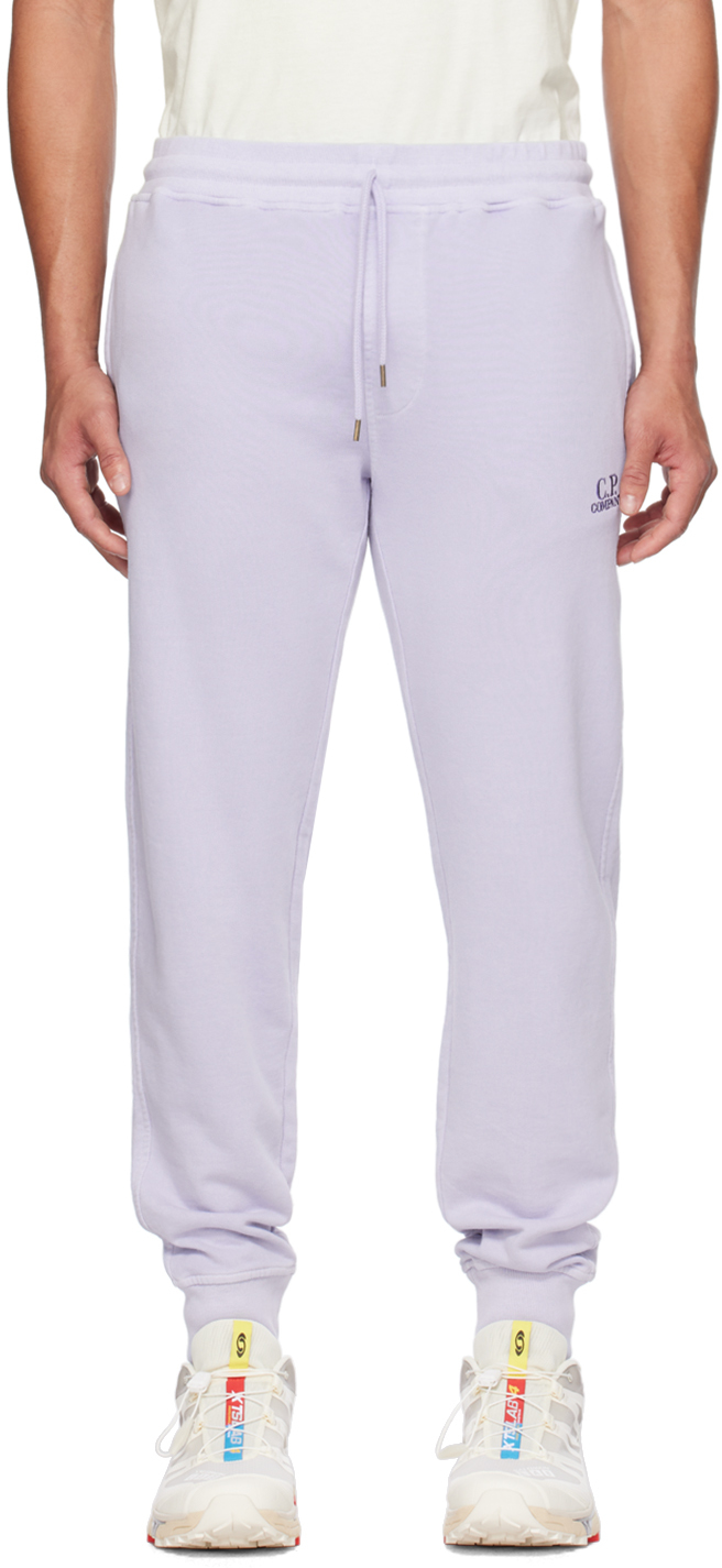 C.p. Company Purple Drawstring Sweatpants In 750 Cosmic Sky