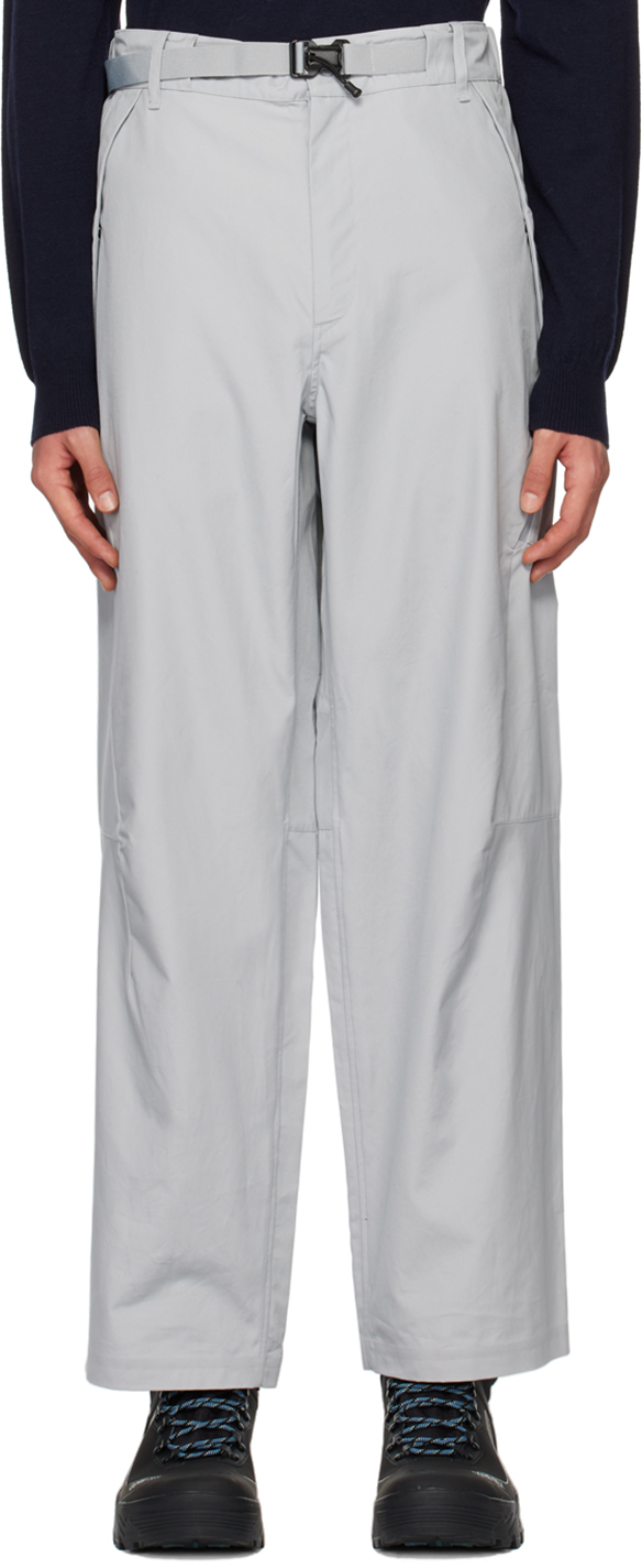 C.p. Company Metropolis Series Belted Trousers In 805 Harbor Mist