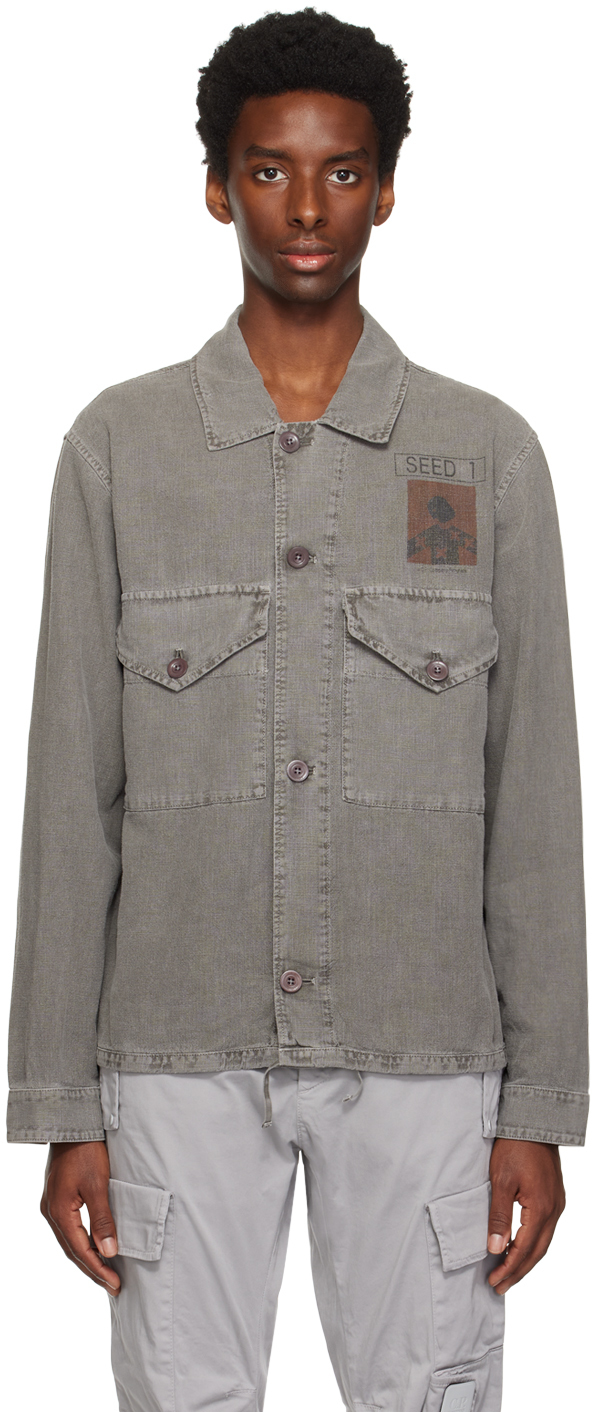 C. P. Company Gray Pigment-Dyed Shirt