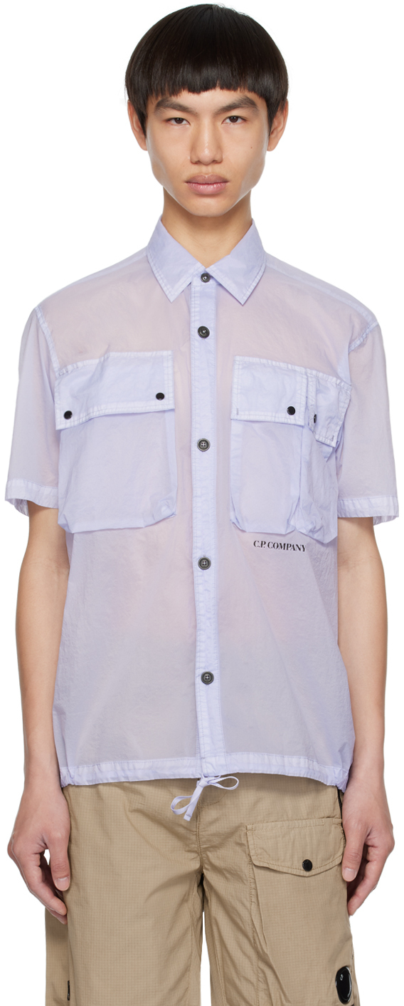 C.p. Company Purple Light Shirt In 750 Cosmic Sky