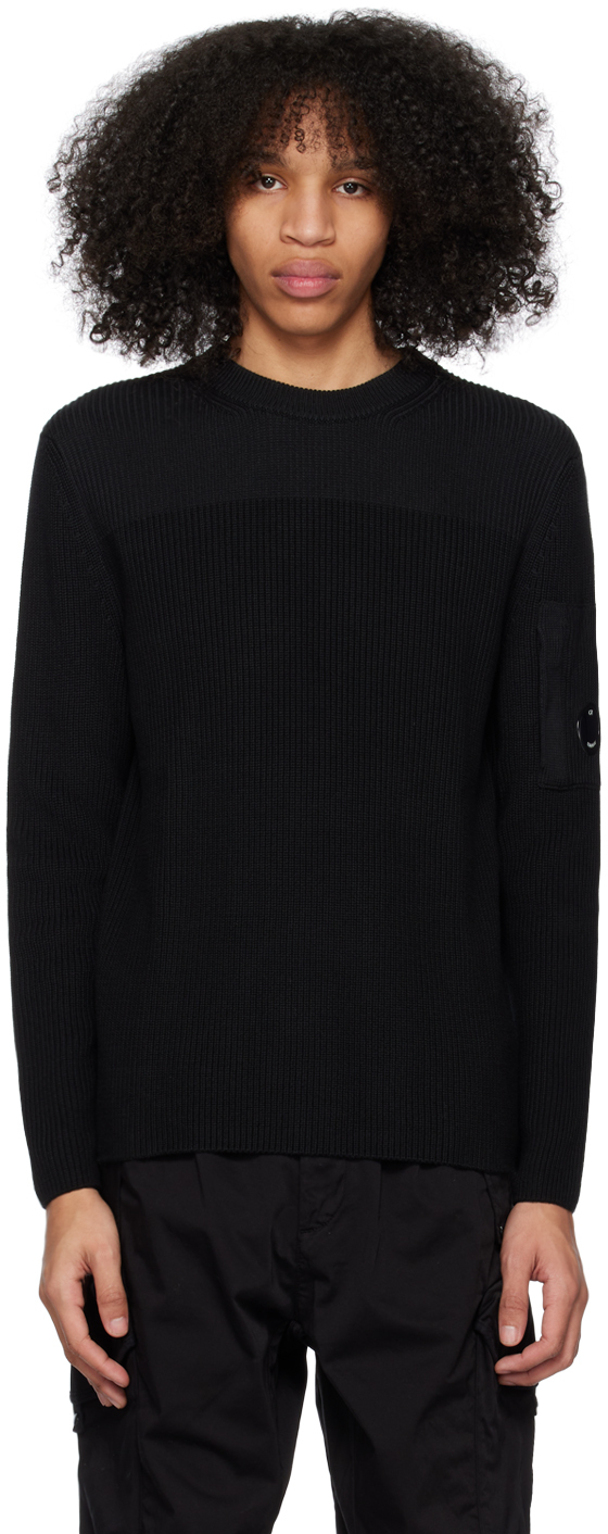 C.p. Company Black Sea Island Sweater In 999 Black