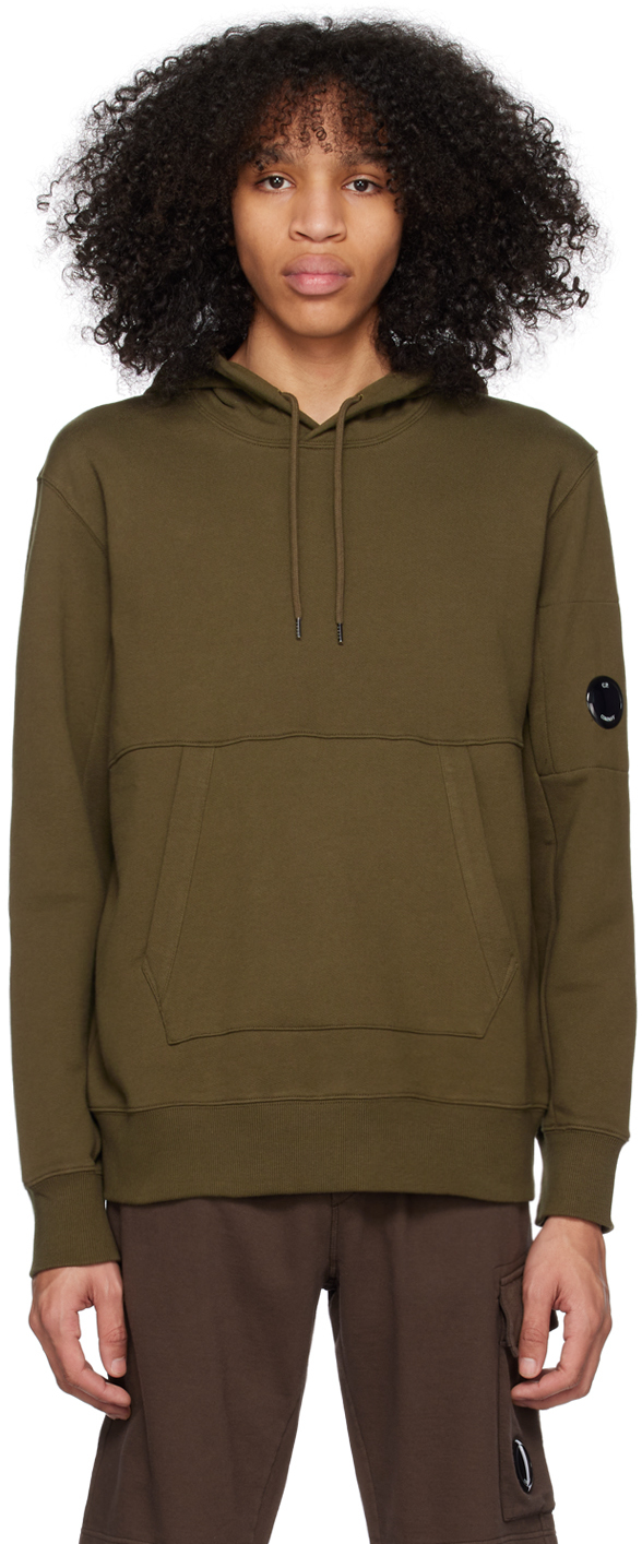 C.p. Company Green Lens Hoodie In 683 Ivy Green
