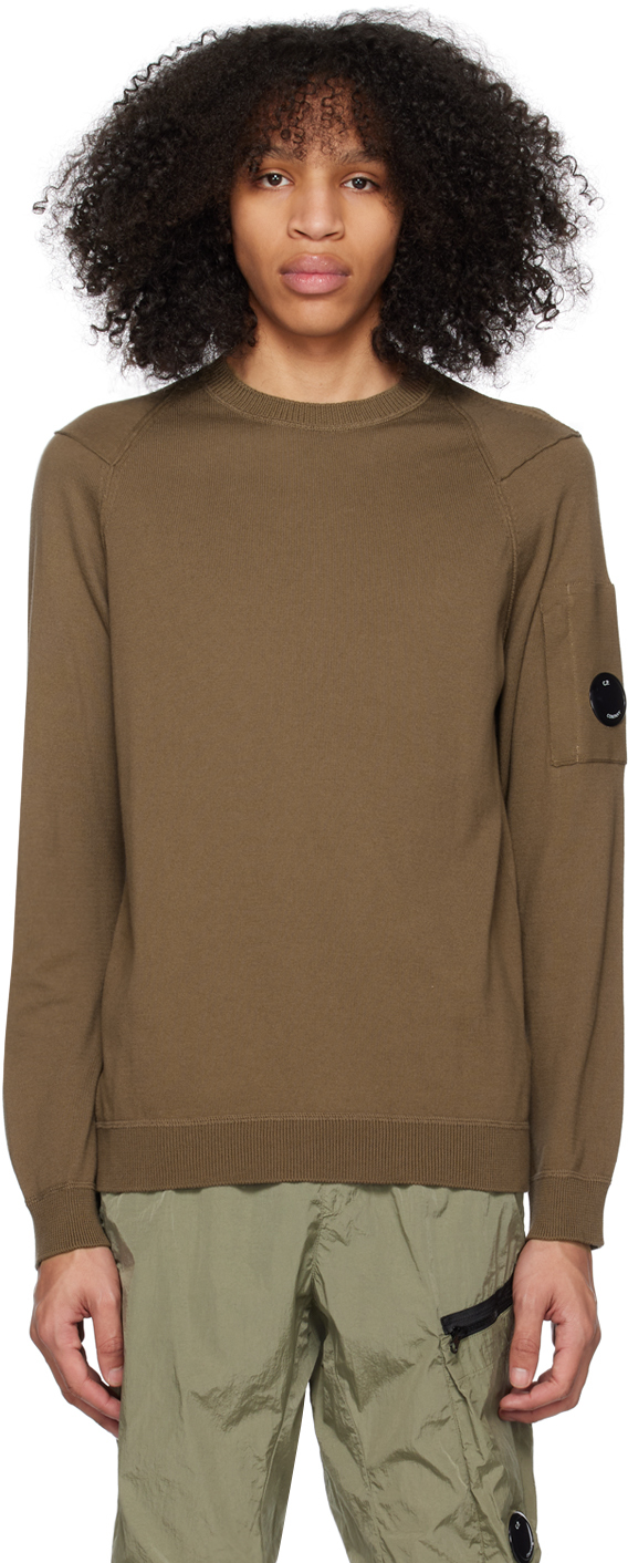 C.P. Company: Brown Sea Island Sweater | SSENSE