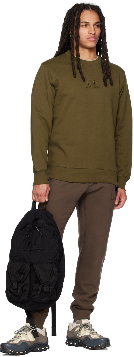 Cp company khaki on sale sweatshirt