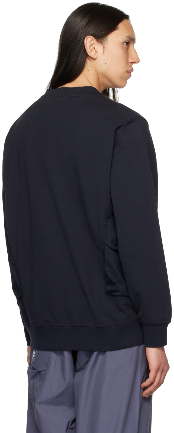 C.p. Company Navy Pocket Sweatshirt In 888 Total Eclipse