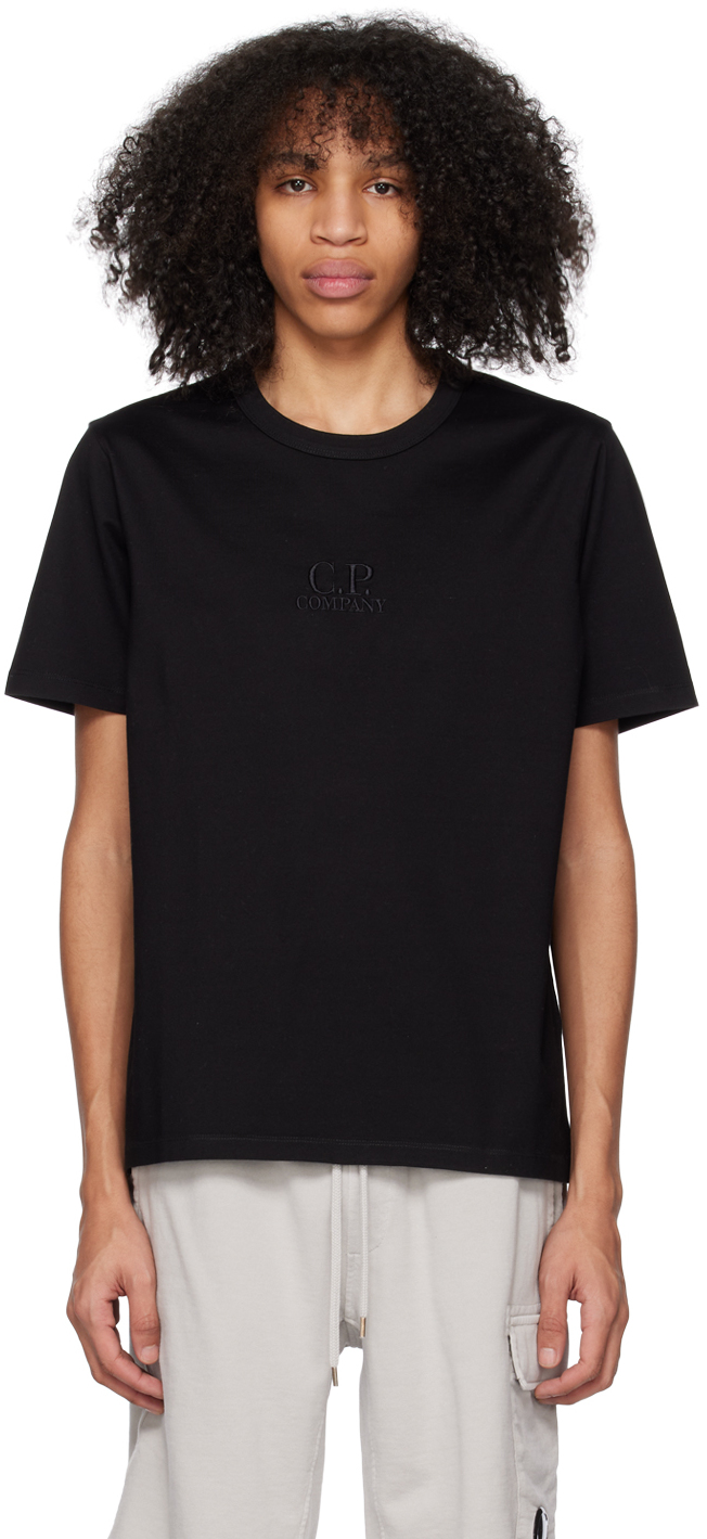 C.P. Company Black Embroidered T-Shirt