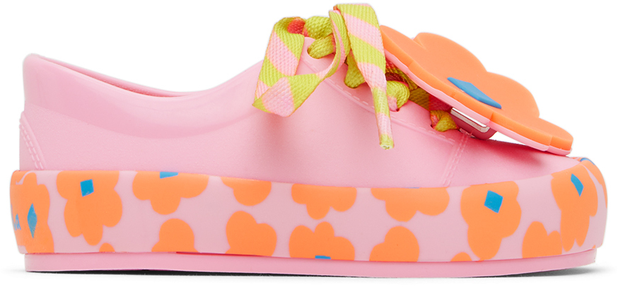 Mini Melissa Baby Pink Fàbula Edition Street Sneakers In Aj969 Pink