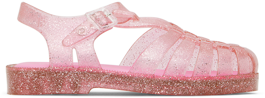 Mini Melissa Kids Pink Possession Flats In Ao123/glitter/pink