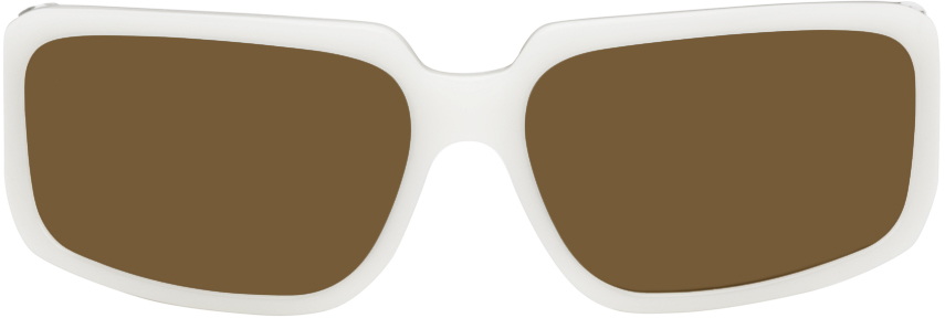 White Linda Farrow Edition Square Sunglasses