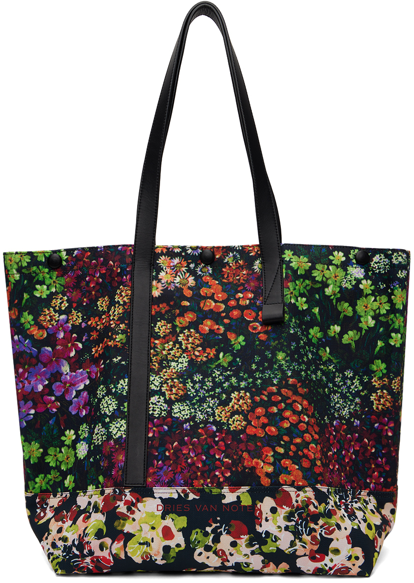 Dries Van Noten Black Floral Tote | Smart Closet