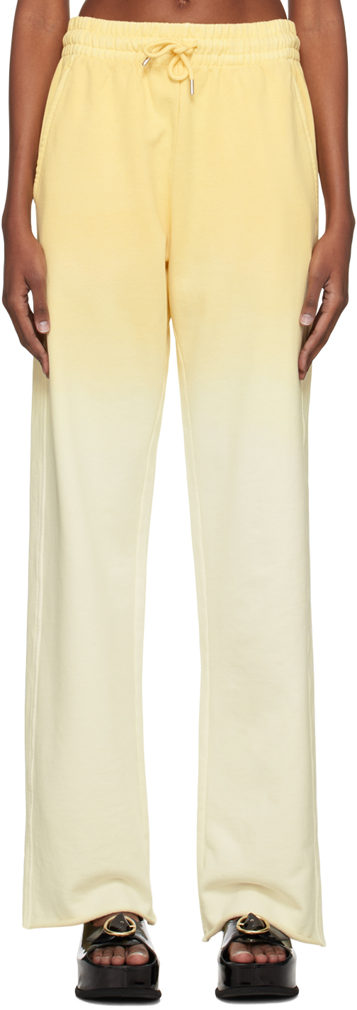Dries Van Noten Yellow Gradient Lounge Pants In 202 Yellow