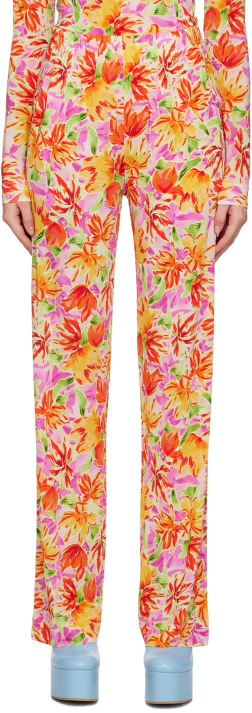 Women's Plus Floral Wide Leg Trouser | Boohoo UK