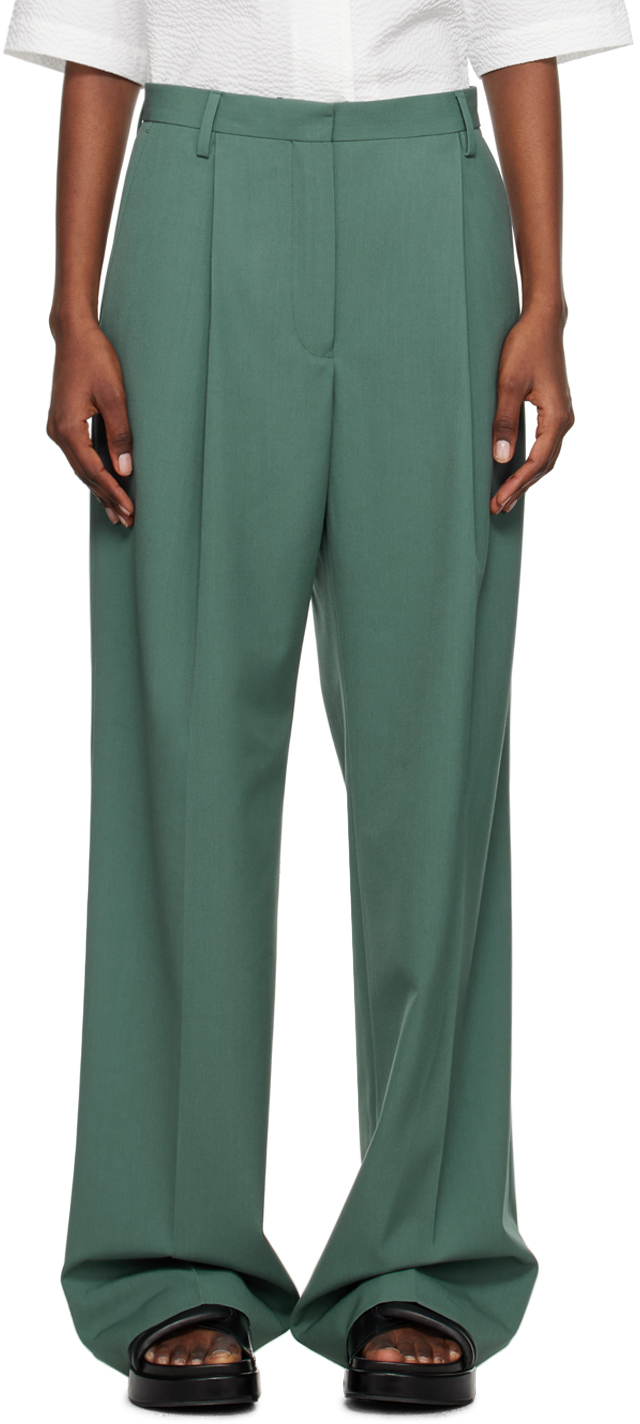 Plus Size Ice Blue Crease Seam Tummy Tucker Pants Online in India | Amydus