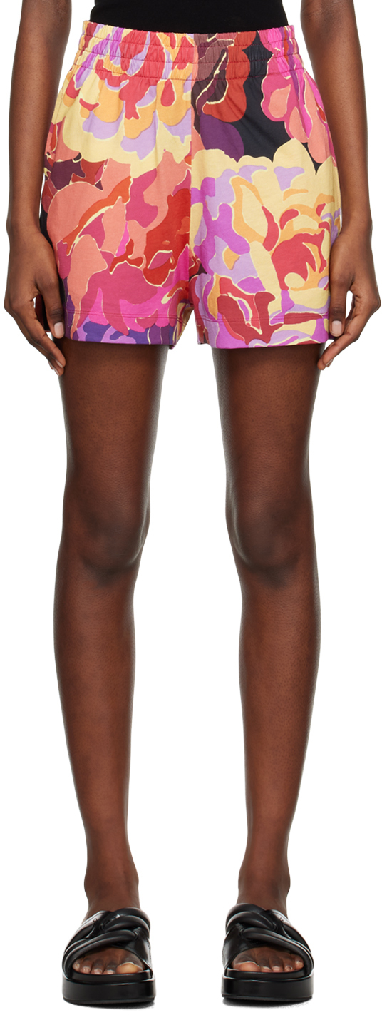 Dries Van Noten Pink Floral Shorts In 304 Fuchsia | ModeSens
