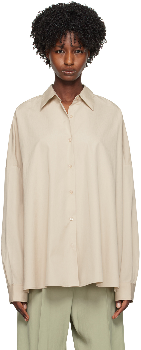 Dries Van Noten: Beige Oversized Shirt | SSENSE Canada