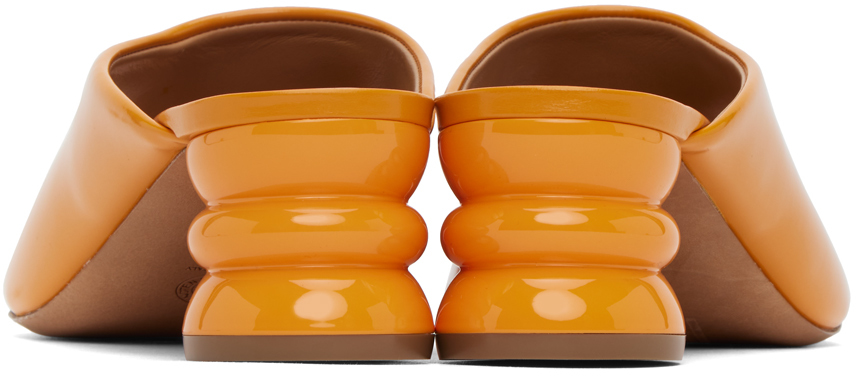 DRIES VAN NOTEN ORANGE BLOCK HEELED SANDALS