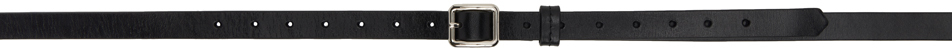 Dries Van Noten Black Leather Belt In 900 Black