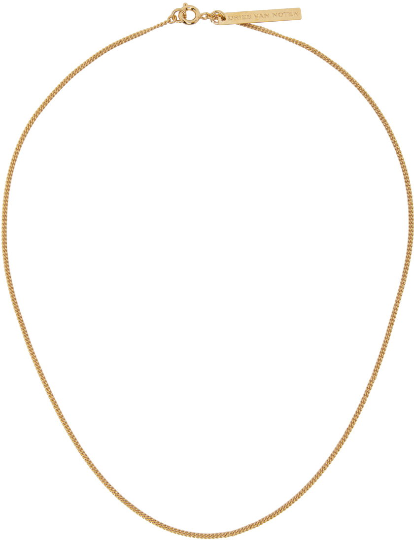 Dries Van Noten Gold Chain Necklace In 954 Gold
