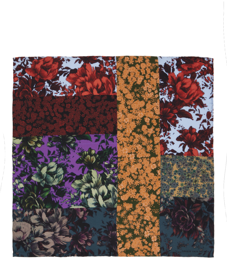 Multicolor Floral Scarf by Dries Van Noten on Sale