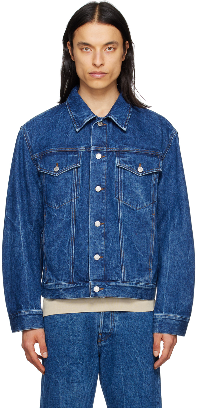 Dries Van Noten: Blue Washed Denim Jacket | SSENSE