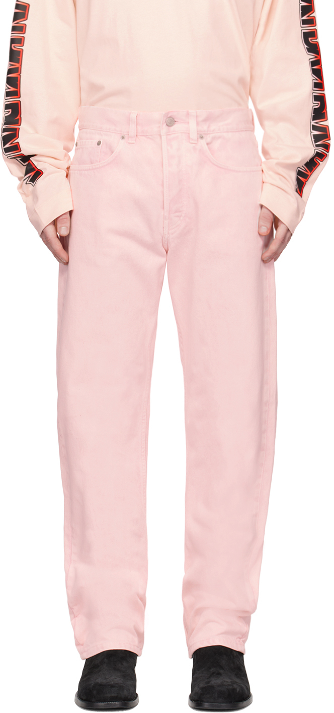 Dries Van Noten Pink Faded Jeans In 305 Pink