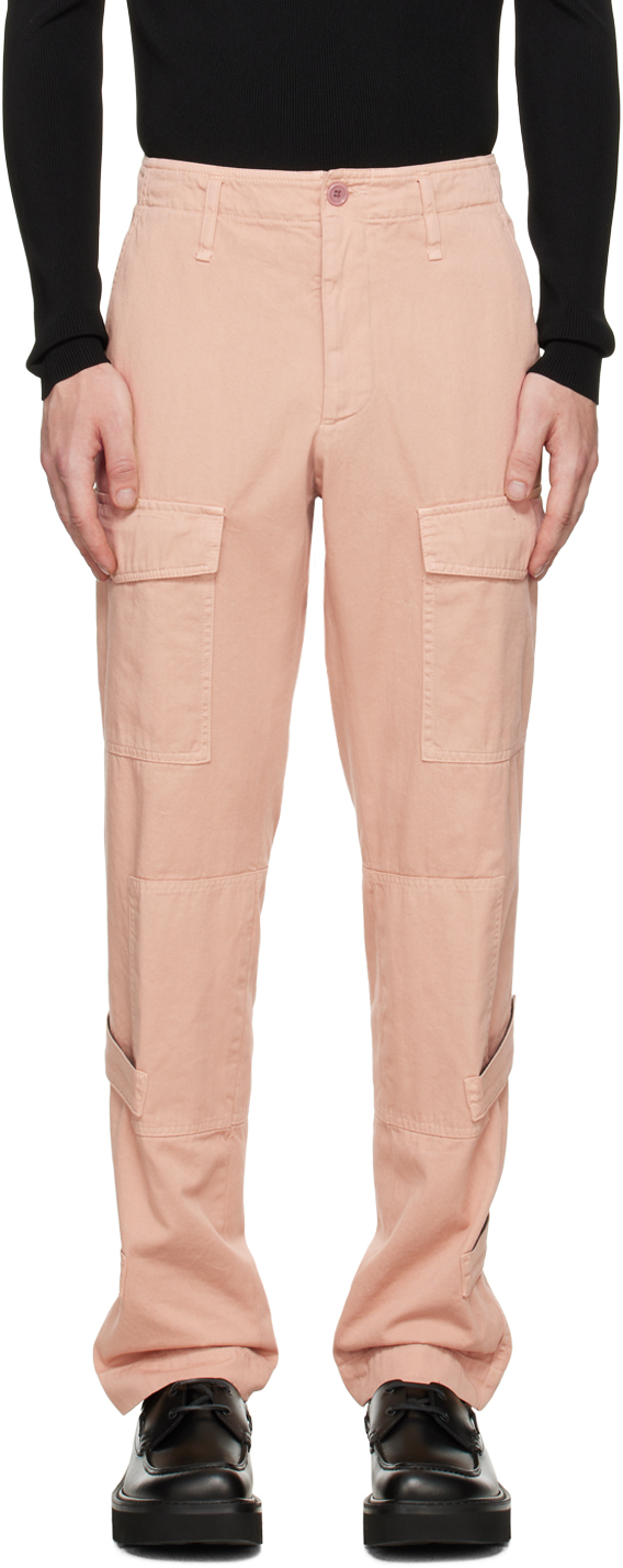 Dries Van Noten Pink Paneled Cargo Pants In 303 Rose