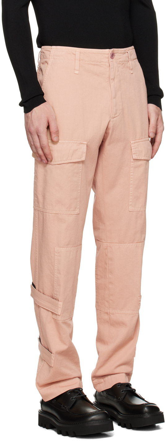 Dries Van Noten Pink Paneled Cargo Pants In 303 Rose