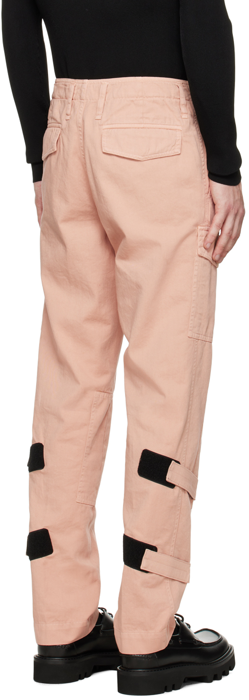 Dries Van Noten Pink Paneled Cargo Pants In 303 Rose