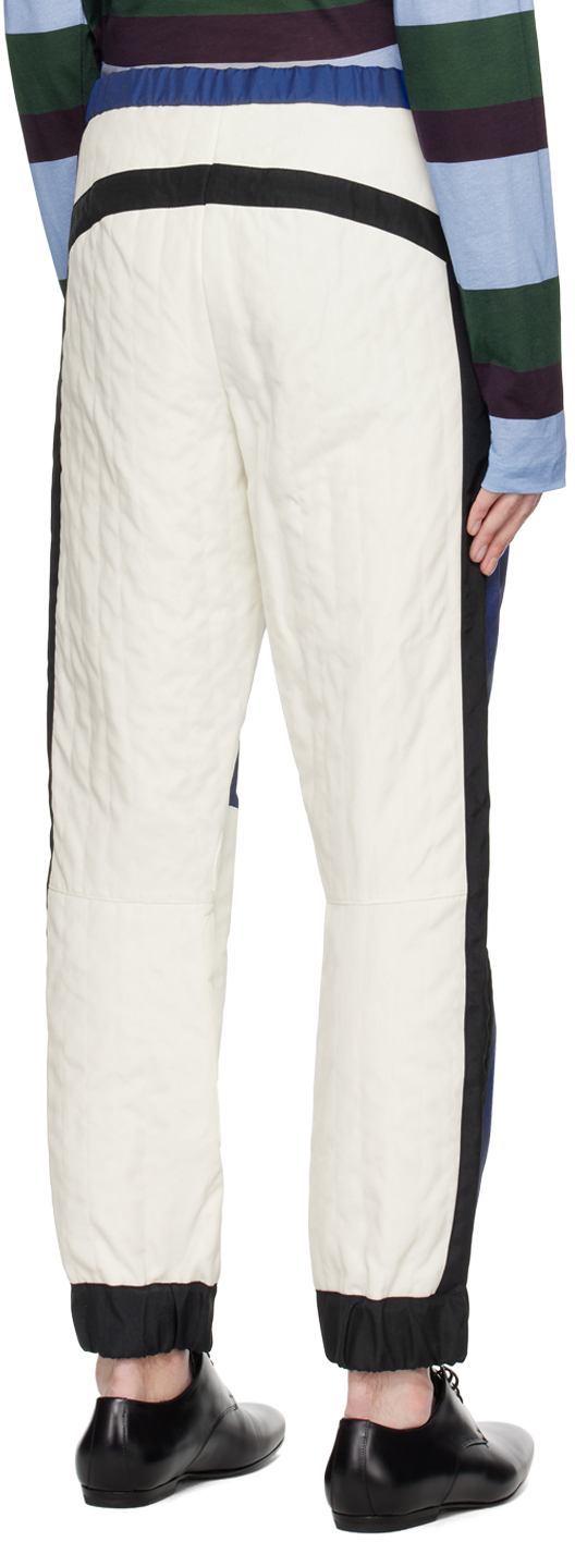 Dries Van Noten Blue & White Racing Trousers In 504 Blue