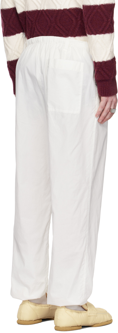 Dries Van Noten Off-white Drawstring Trousers In 8 Off White