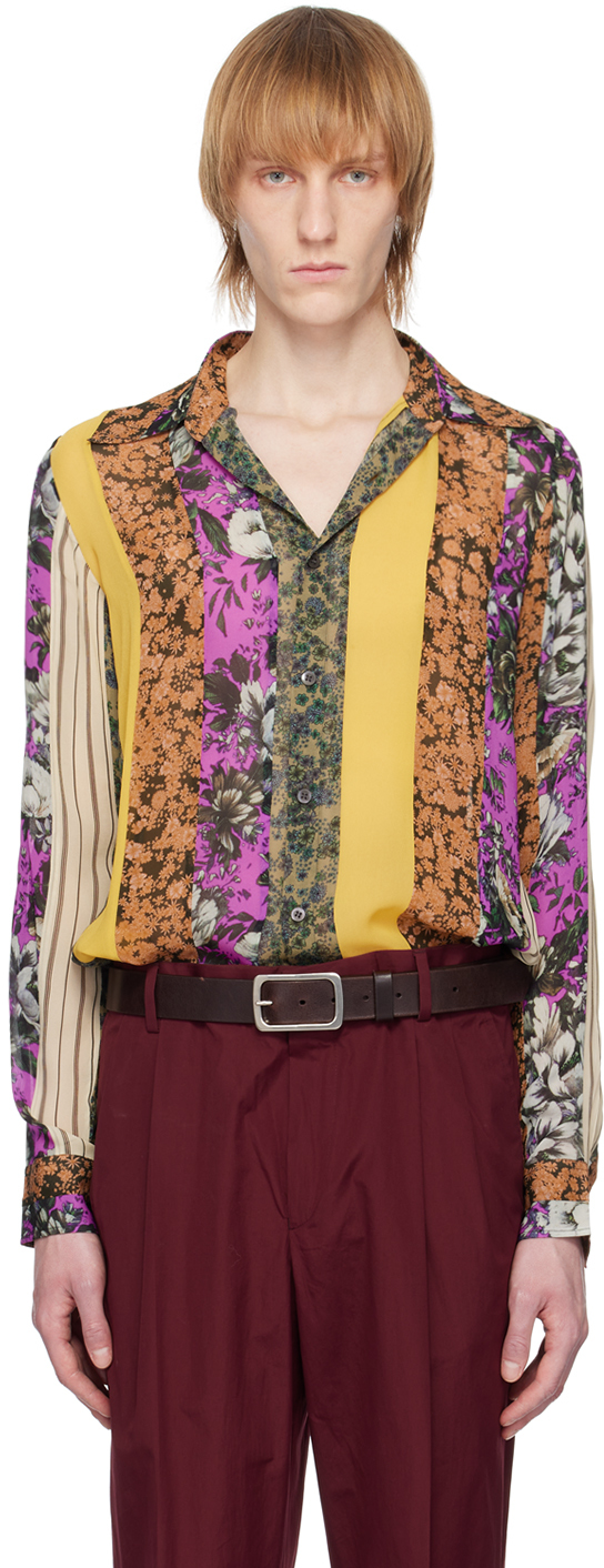 Dries Van Noten: Multicolor Patchwork Shirt | SSENSE