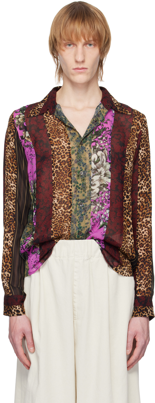 Dries Van Noten Men's Mutated Shirt Black